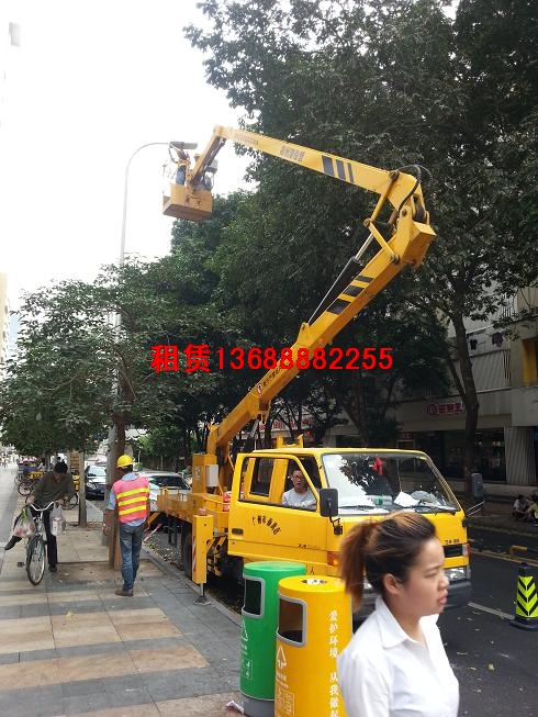 16米路燈安裝車出租案例